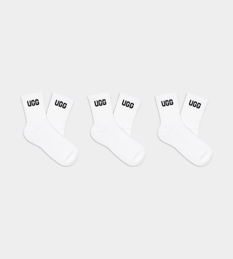 UGG® Logo Crew Three Sock Pack for Women