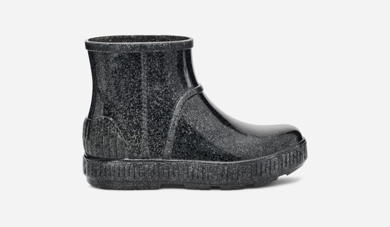 UGG Kids' Drizlita Glitter Synthetic Rain Boots in Glitter Black