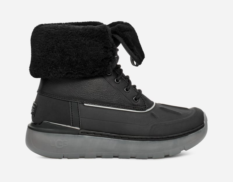 UGG Men's City Butte Leather/Waterproof Cold Weather Boots in Black