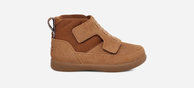 UGG Toddlers' Stryder Washable Suede/Textile Sneakers in Chestnut