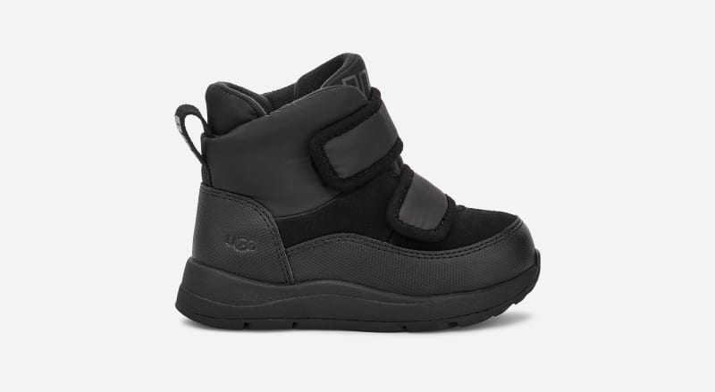 UGG Toddlers' Yose Puffer Sheepskin Cold Weather Boots in Black