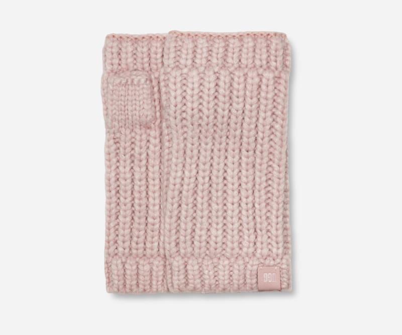 UGG Ribbed Fingerless Mitten in Mauve