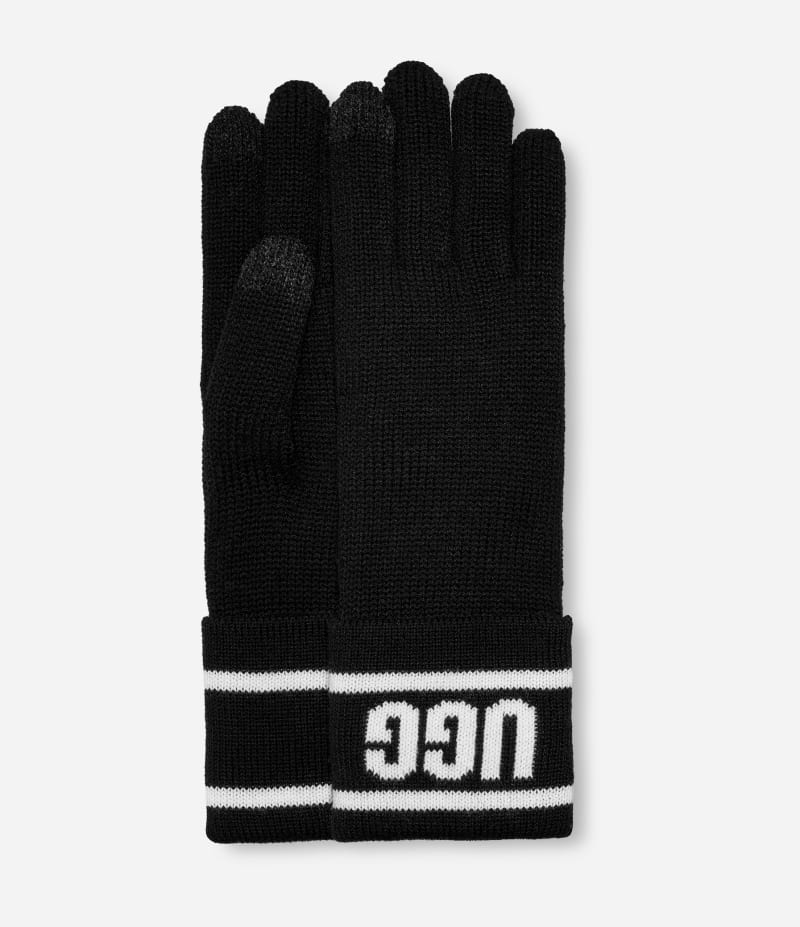 UGG Knit Glove With Logo Cuff