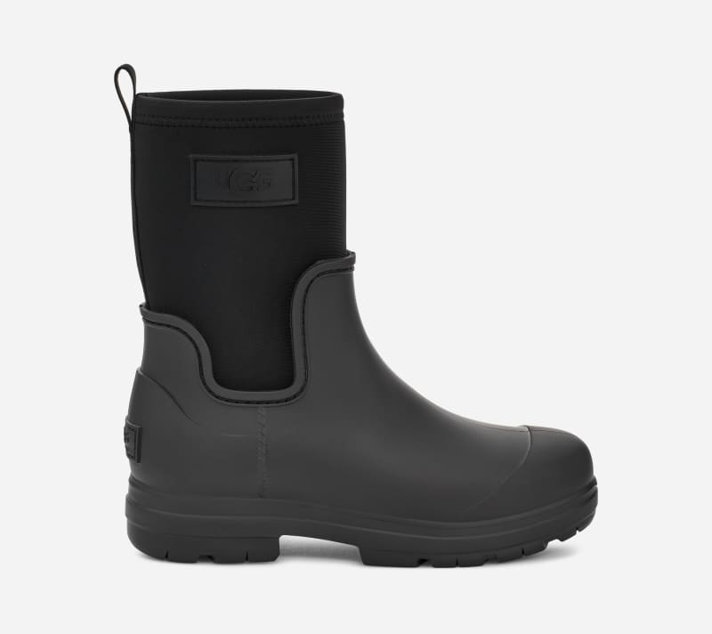 UGG Women's Droplet Mid Fleece/Neoprene/Synthetic/Textile/Recycled Materials Rain Boots in Black