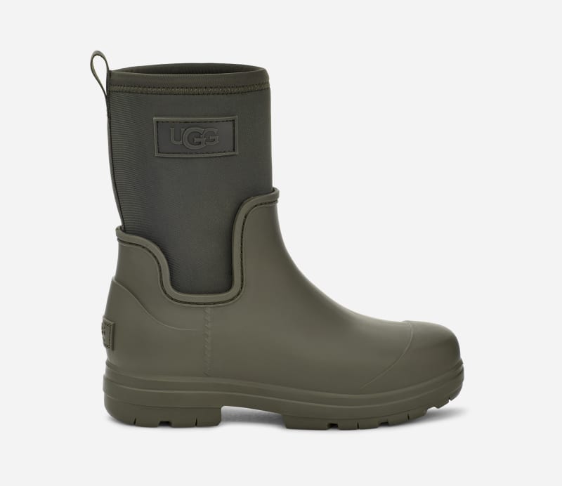 UGG Women's Droplet Mid Fleece/Neoprene/Synthetic/Textile/Recycled Materials Rain Boots in Forest Night