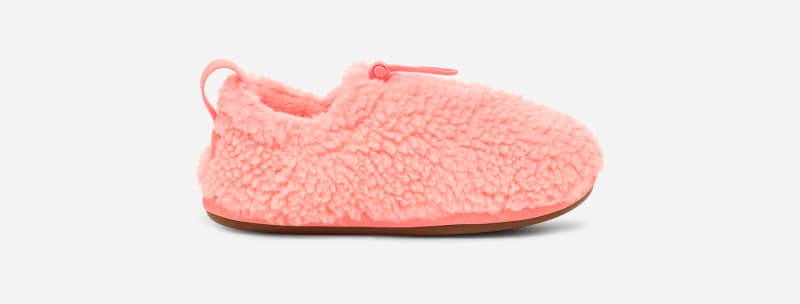 UGG Toddlers' Plushy Slipper Faux Fur/Textile/Recycled Materials Slippers in Starfish Pink