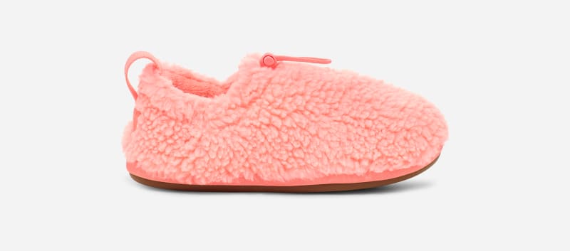 UGG Kids' Plushy Slipper Faux Fur/Textile/Recycled Materials Slippers in Starfish Pink