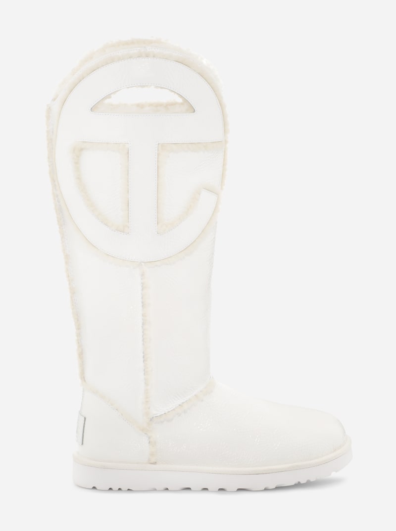 UGG x TELFAR Logo Tall Boot Sheepskin Classic Boots in White