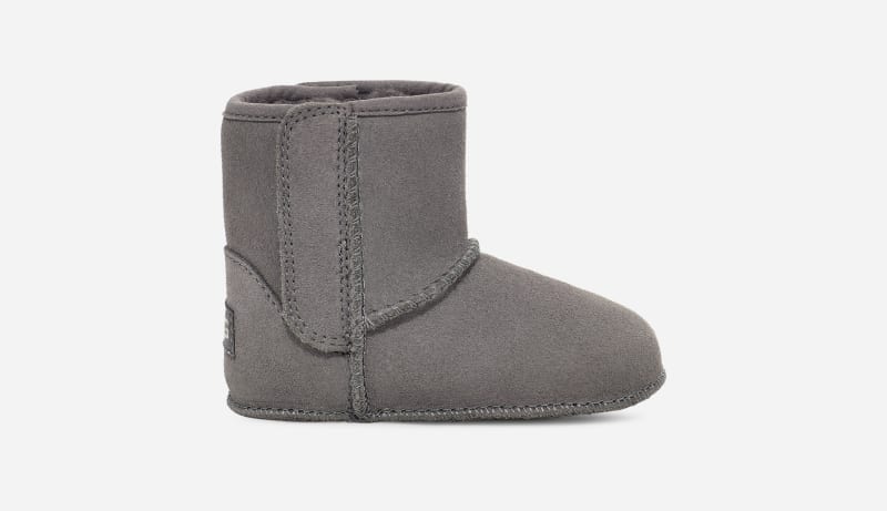 ugg botte classic baby in grey, taille 16, cuir