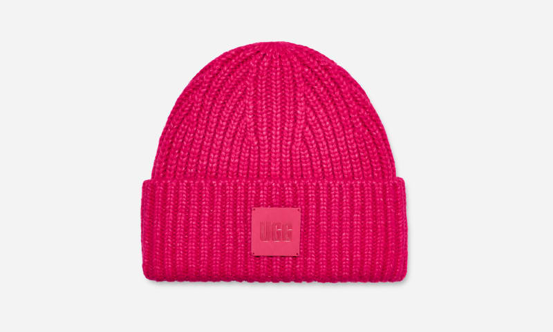 UGG Chunky Rib Chapeaux pour Femme in Cerise, Taille O/S, Other