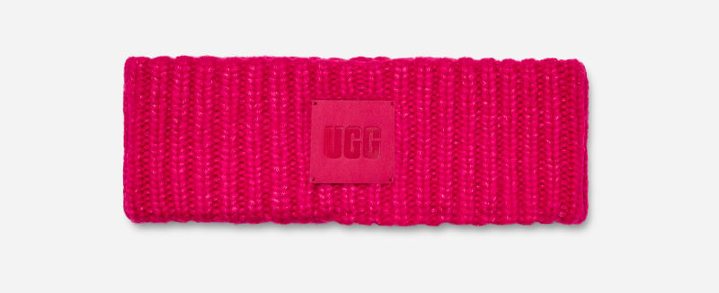 UGG Chunky Ribbed Headband in Cerise