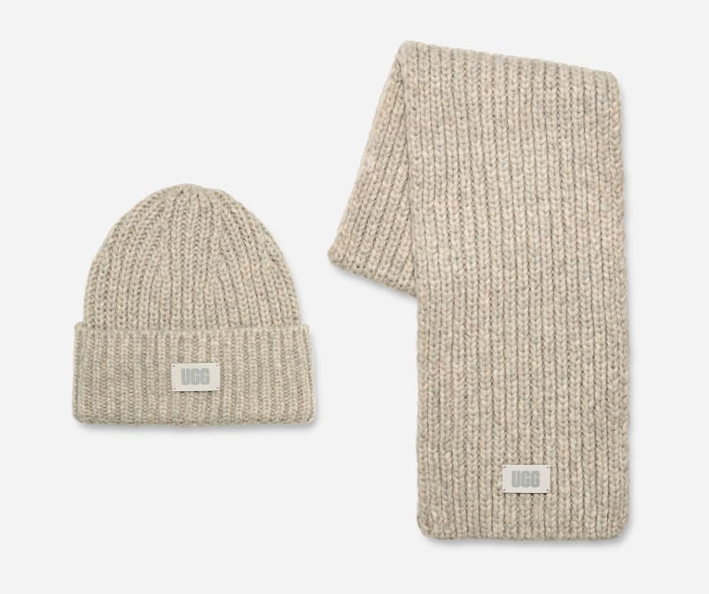 UGG Chunky Knit Set in Grey