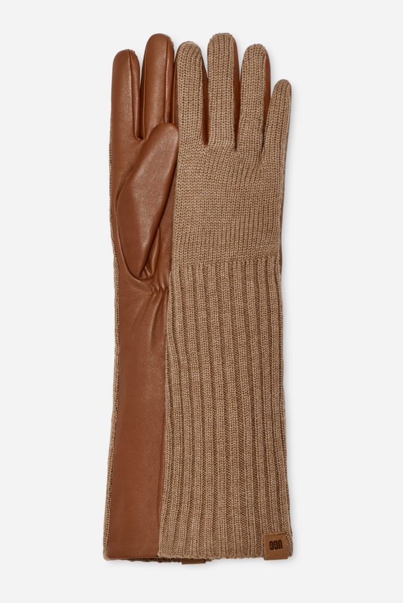 UGG Leather And Knit Glove