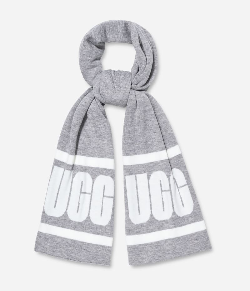 UGG Graphic Logo Knit Scarf