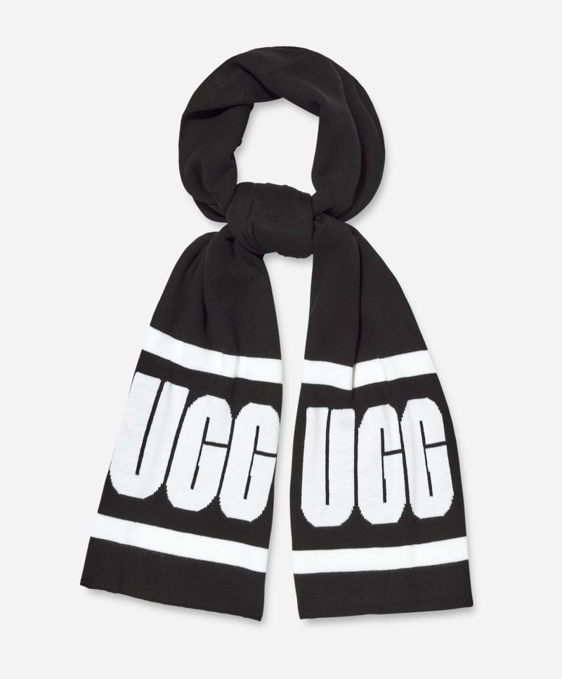 UGG Graphic Logo Knit Scarf