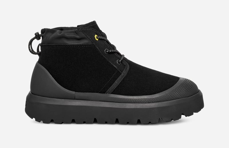 UGG Neumel Weather Hybrid Suede/Waterproof Classic Boots in Black/Black