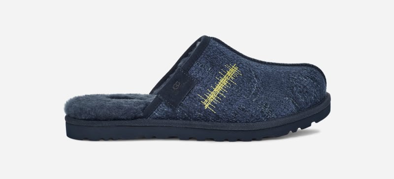 UGG TES Embroidered Slide in Blue, Taille 43, Other