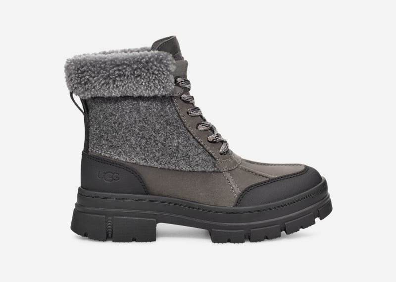 UGG Women's Ashton Addie Tipped Sheepskin Boots in Charcoal