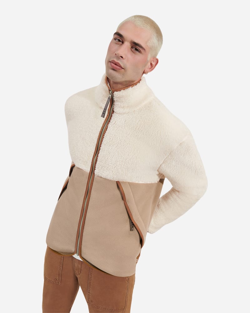Ledger UGGfluff Jacket in Cream/Putty