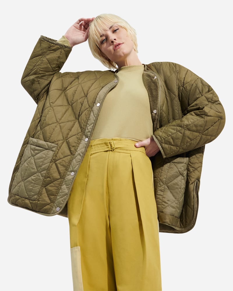 UGG Amilea Rev Quilted Jacket in Green