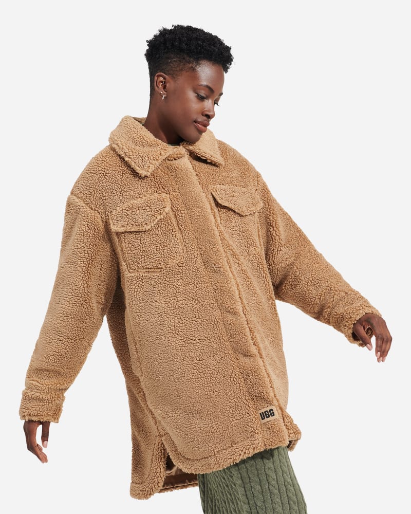 Frankie UGGfluff Shirt Jacket in Brown