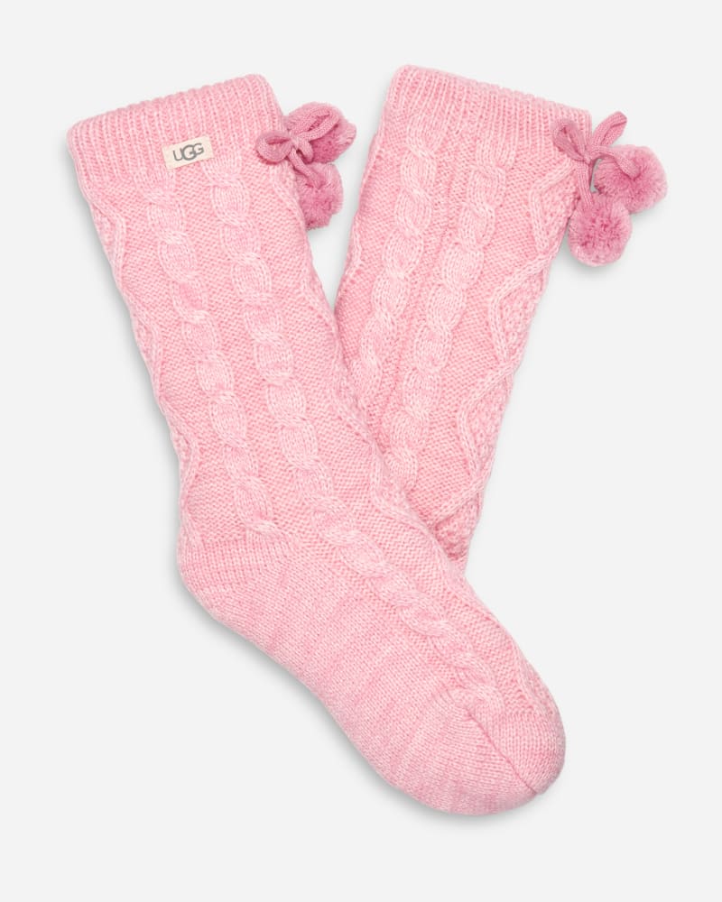 UGG® Pom Pom Fleece Lined Crew Sock for Women