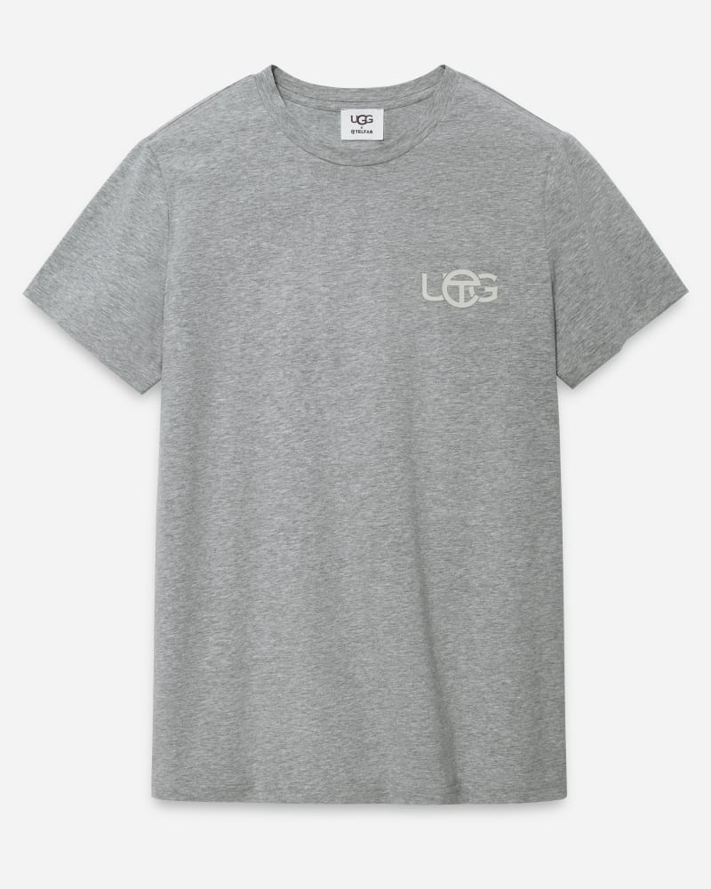 Ugg X Telfar Logo Tee in Heather Grey, Taille M, Coton