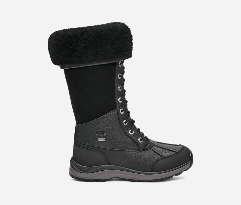 UGG Adirondack III Tall Bottes Temps Froid pour Femme in Black, Taille 42, Cuir