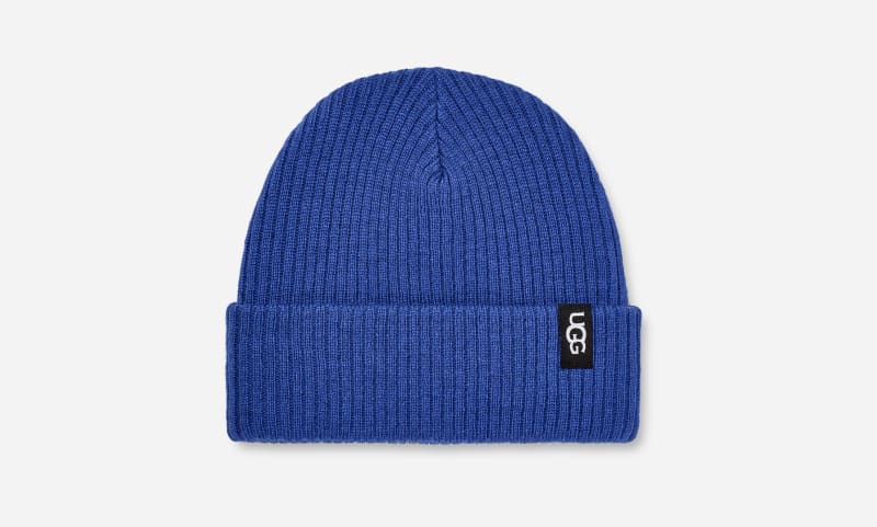UGG M Rib Knit Hat in Blue, Taille O/S, Other