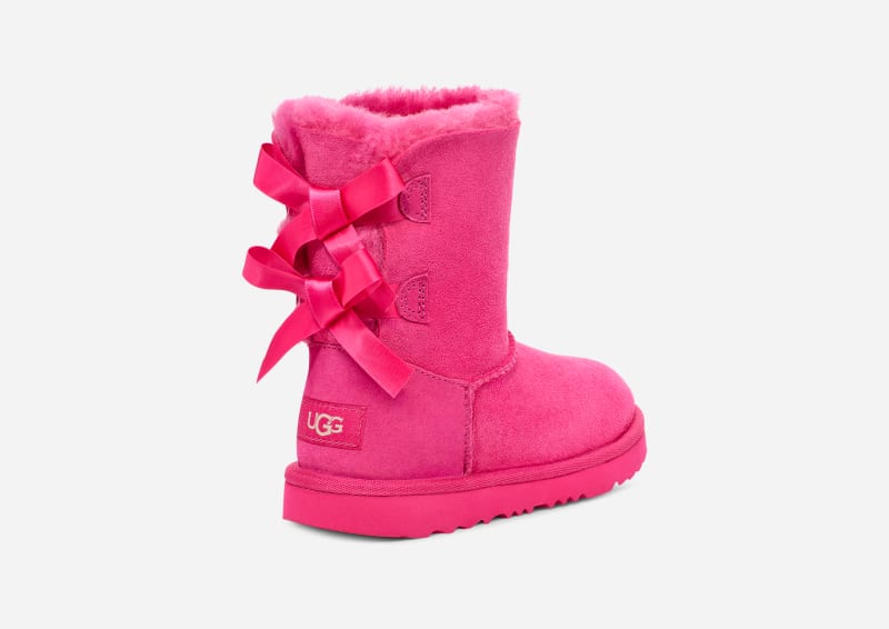 UGG Kids' Bailey Bow II Water-Resistant Boots in Berry
