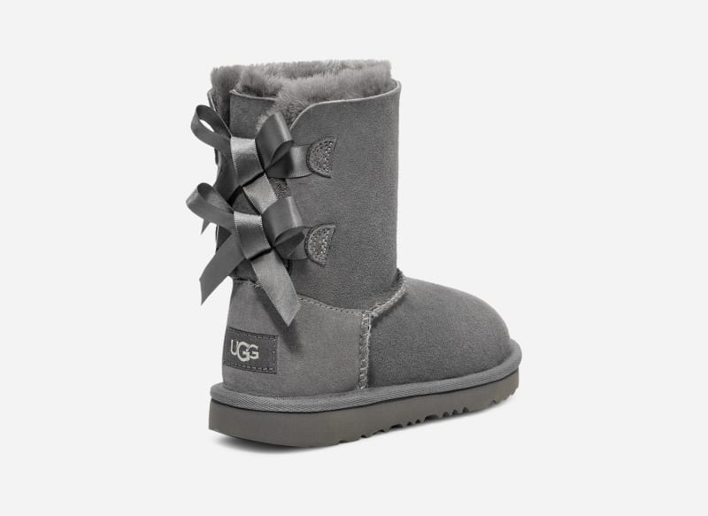 UGG Bailey Bow II Classic Boot for Kids in Grey