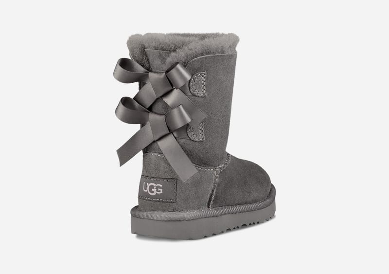 UGG Bailey Bow II Bottes Classic pour Enfant in Grey