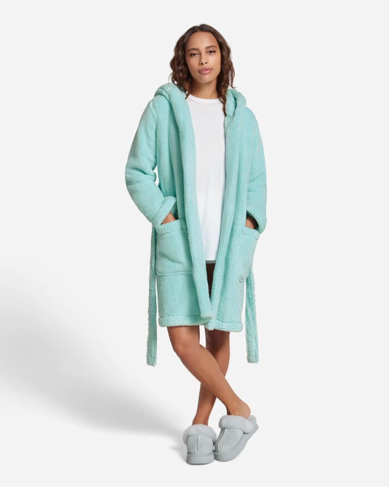 robe de chambre ugg aarti pour femme | ugg ue in bay blue, taille 2xs, autre
