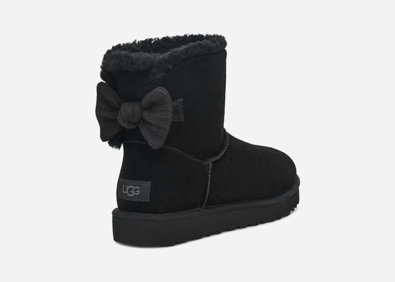 UGG Classic Mini Bailey Ribbed Bow Boot for Women