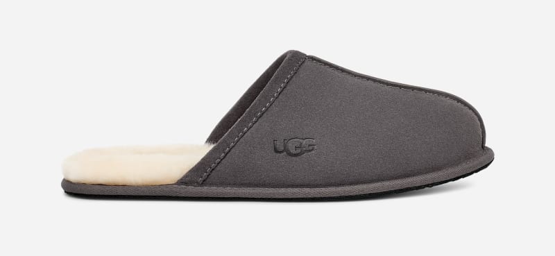 UGG® Scuff-pantoffel voor heren  in Grey, Maat 43, Leder