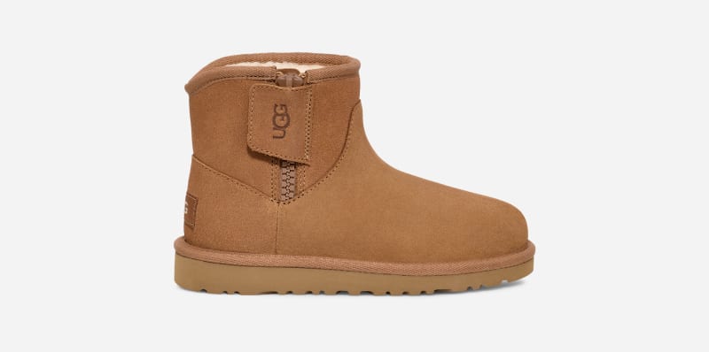 UGG Classic Mini Adri Boot for Kids in Brown, Size 12, Polyester/Wool