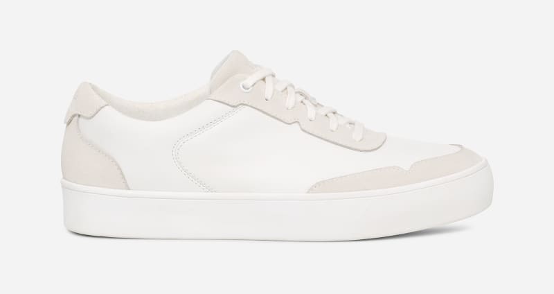 UGG Pearson Waterproof Trainer for Men in White, Size 8, Polyester/Cotton/Leather