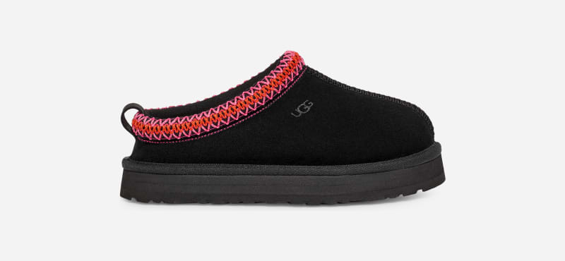 UGG Tazz for Kids in Black/Multi, Size 13, Suede/Polyester/Wool