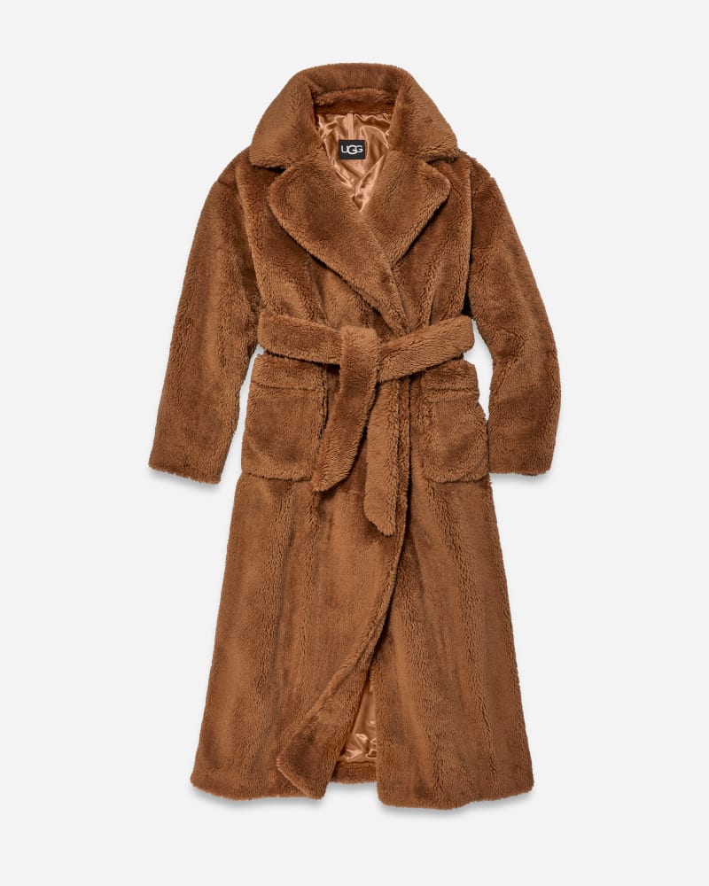 UGG® Alesandra Faux Fur Wrap Coat