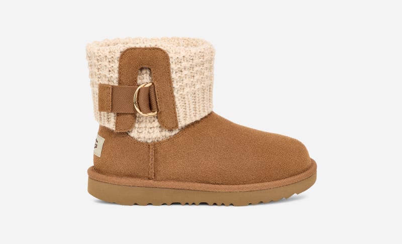 UGG Classic Solene Mini-laars in Brown, Maat 32.5, Wol/Polyester/?\