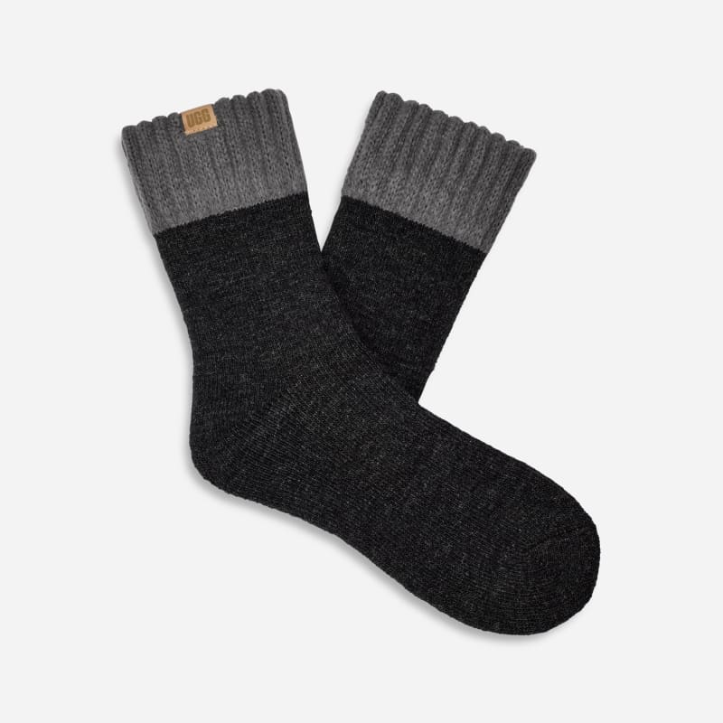 UGG Camdyn Cozy Sock for Men in Tar/Charcoal, Size OS, Polyester Blend/Wool