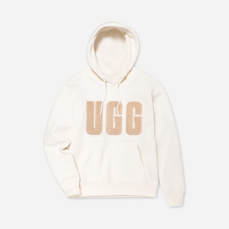 UGG Women's Rey UGG fluff Logo Hoodie in , Size XS | Cotton
