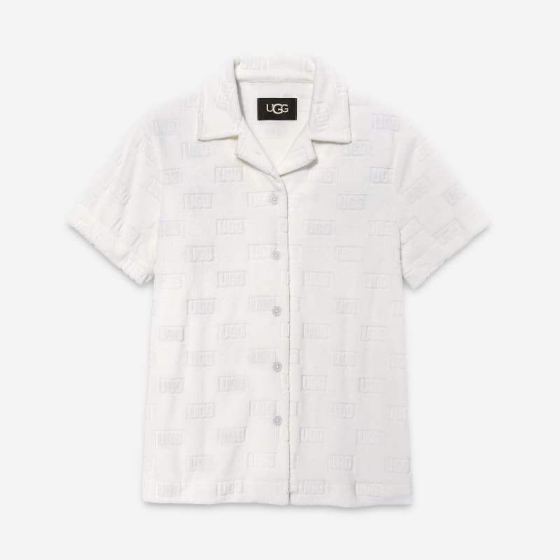 UGG UGG block Shirina Shirt for Women in Nimbus, Size Large, Cotton/Polyester