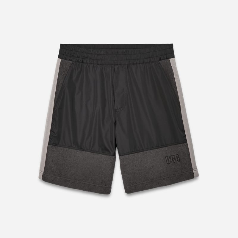 UGG Max UGG fluff Sport Short for Men in Black/Dark Ash, Size XS, Polyester/Cotton