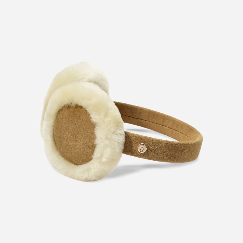 UGG Classic-oorwarmer voor kinderen in Brown, Shearling