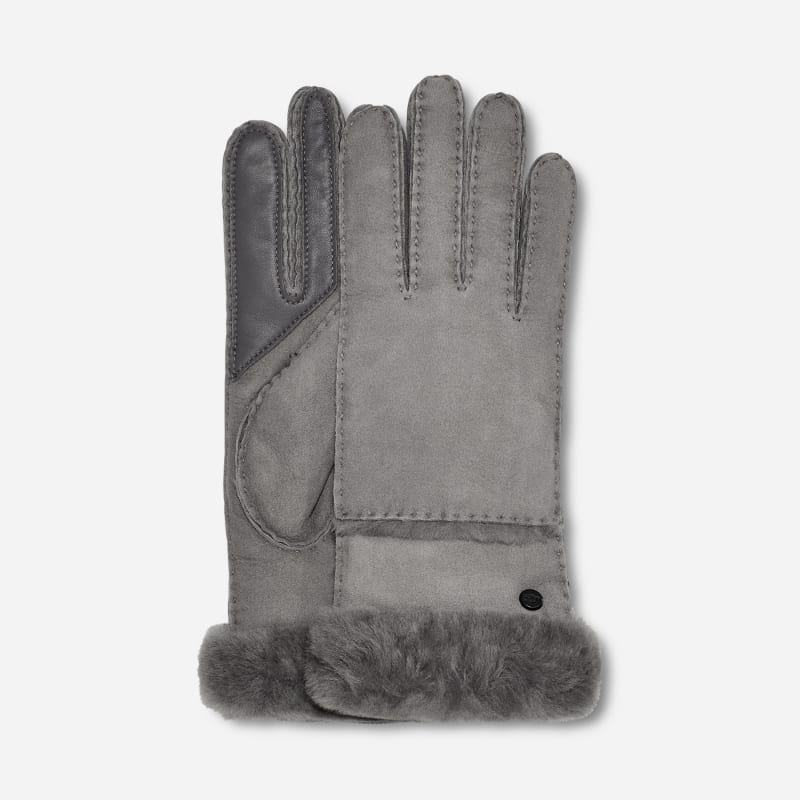 UGG Seamed Tech Handschoenen voor Dames in Grey, Maat M, Shearling