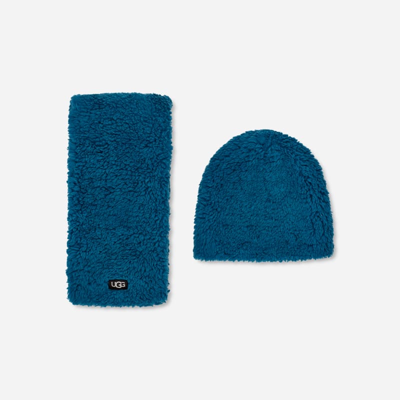 UGG Set met muts en sjaal van imitatielammy voor Grote Kinderen in Bspp, Maat 2/4 YRS, Polyester