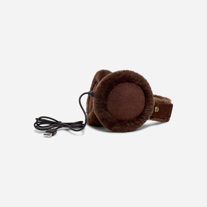 UGG Bluetooth-oorwarmer van sheepskin voor dames in Brown, Shearling