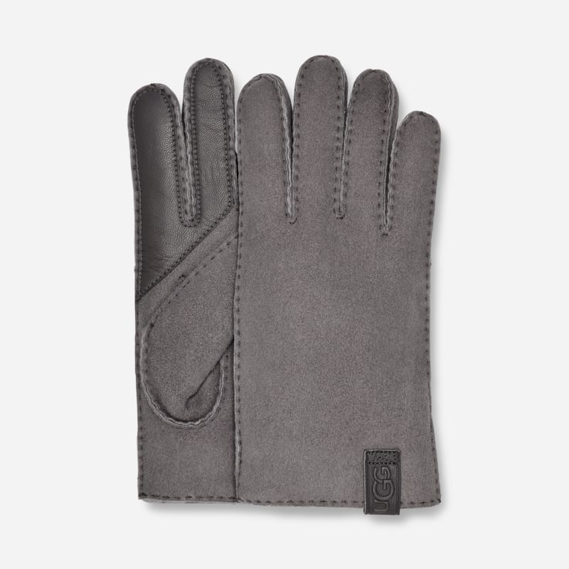 UGG Whipstitch Sheepskin Glove for Men in Grey, Size Large, Shearling/Leather