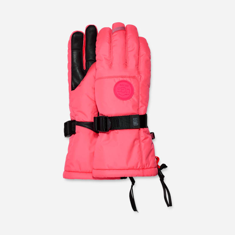 UGG Shasta Gauntlet Glove for Women in Pink Glow, Size Small, Recycled Materials/Water-Resistant/Polyester